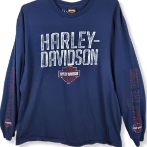 Harley-Davidson Blue Long Sleeve Tee